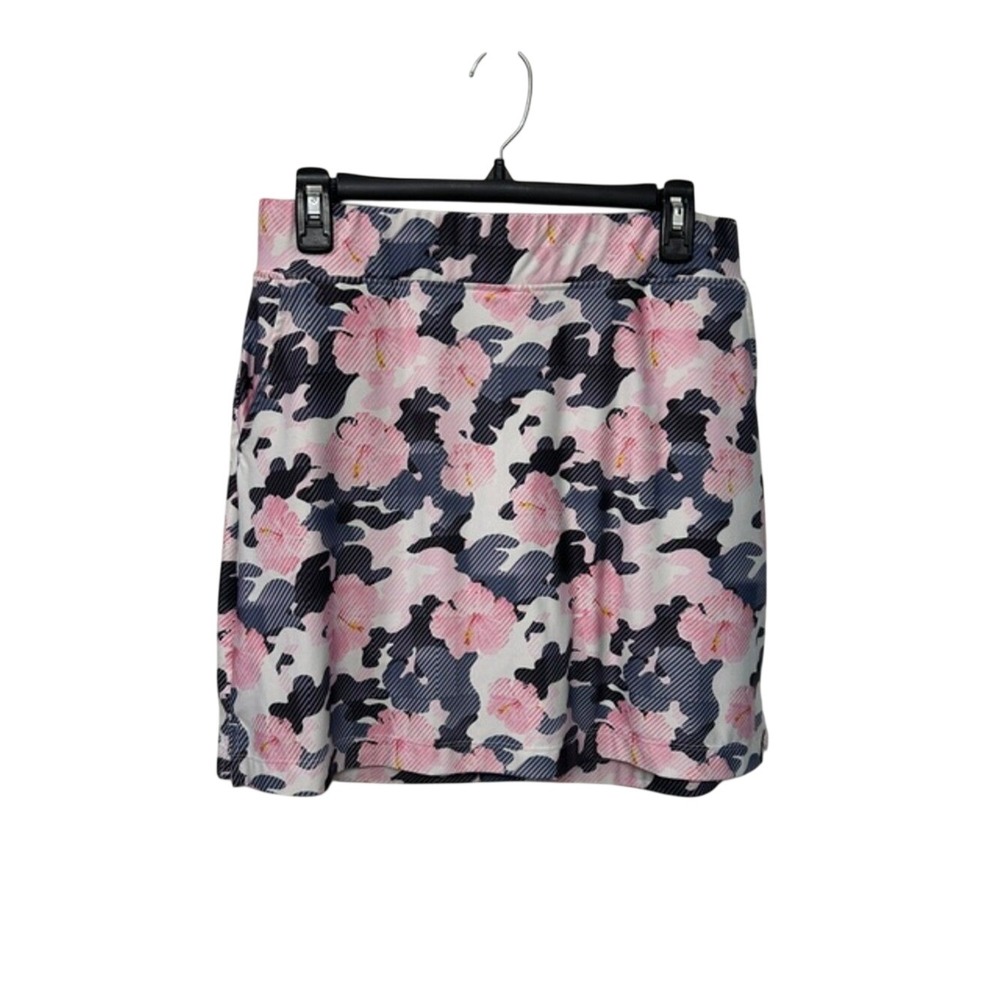 Womens Floral Golf Skort Pink Navy Preppy Country Club Golfcore Stretch Medium